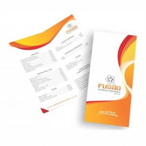 Folheto 90g 20 x 20 cm Couchê 90g 20 x 20 cm 4x4 sem verniz Corte Reto 